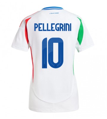 Italien Lorenzo Pellegrini #10 Replika Udebanetrøje Dame EM 2024 Kortærmet